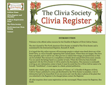 Tablet Screenshot of cliviaregister.com